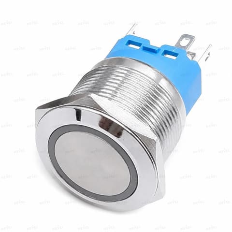 YHJ22-262 NO+NC 220V 22mm fiksatsiyasiz metall tugma, qizil — 1
