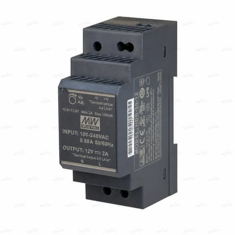 HDR-30-12 12V 2A DIN-reykaga quvvat manbai MEAN WELL — 1