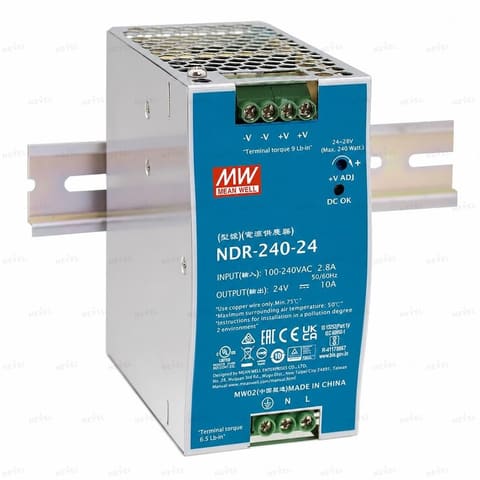 NDR-240-24 24В 10A Блок питания на DIN-рейку MEAN WELL — 1