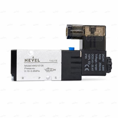 4M210-08 24VDC elektromagnit pnevmotaqsimlagich 5/2 G1/4" — 4