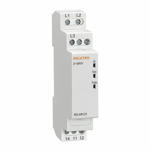 RS-MV31M 3x380VAC Реле контроля фаз обрыв/чередование Reletek — 1