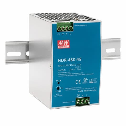 NDR-480-24 24В 20A Блок питания на DIN-рейку MEAN WELL