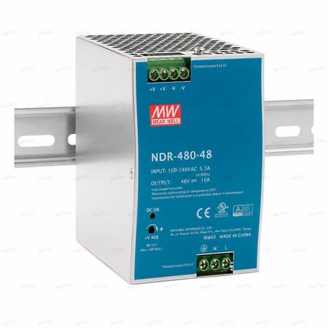 NDR-480-24 24В 20A Блок питания на DIN-рейку MEAN WELL — 1
