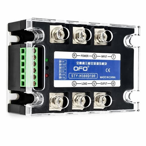 STY-H380D100 100А 0-10VDC/0-5VDC/4-20mA / 380VAC Трёхфазное твердотельное реле SSR OFO
