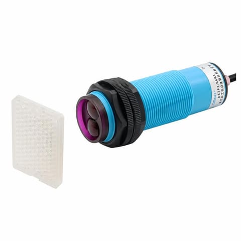 AE3F3-R4P3 NO+NC PNP 6-36VDC Ретро-рефлекторный фотоэлектрический датчик M30 дальность 4м четырёхпроводной