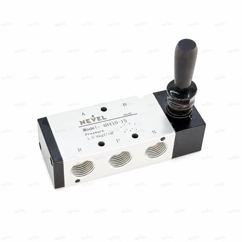 4H410-15 Пневмораспределитель ручной рычажный 5/2 G1/2" — 1