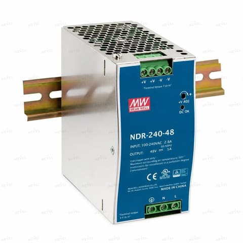 NDR-240-48 48В 5A Блок питания на DIN-рейку MEAN WELL — 1