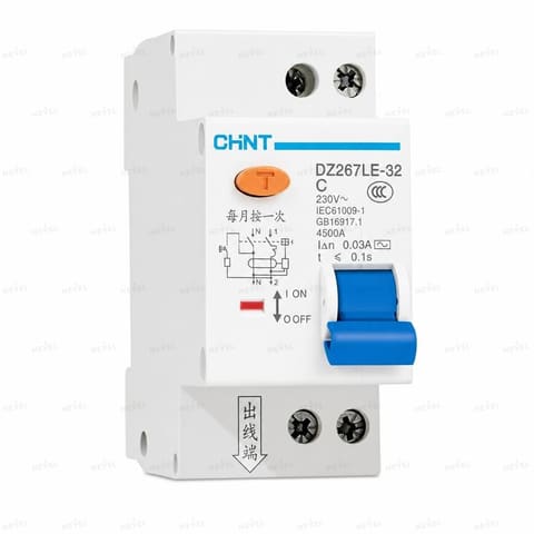 DZ267LE-32 1P+N 32A Дифференциальный автомат 30mA Характеристика C CHINT — 1