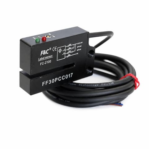 GXR-U2X (FC-2100) NO+NC NPN/PNP 12-24VDC Фотоэлектрический датчик этикетки четырёхпроводной