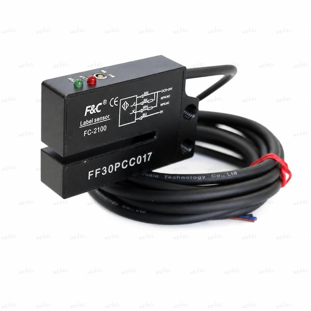 GXR-U2X (FC-2100) NO+NC NPN/PNP 12-24VDC Фотоэлектрический датчик этикетки четырёхпроводной
