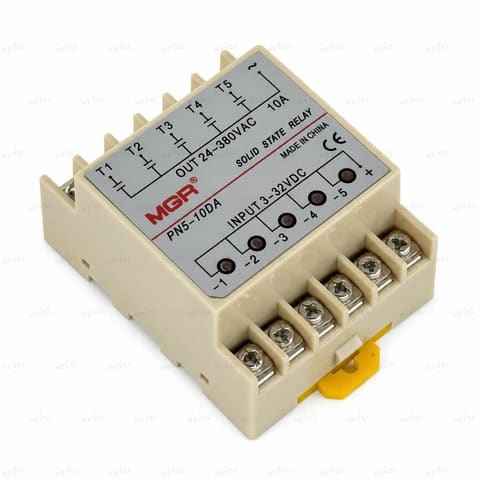 MGR SSR-PN5-10DA 5×10А 3-32VDC 5-канальное твердотельное реле SSR