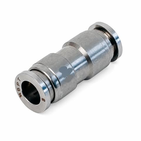 MPU-8 Ø8мм Фитинг цанговый соединитель прямой металлический