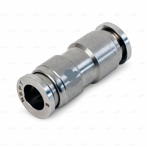 MPU-10 Ø10мм Фитинг цанговый соединитель прямой металлический — 1