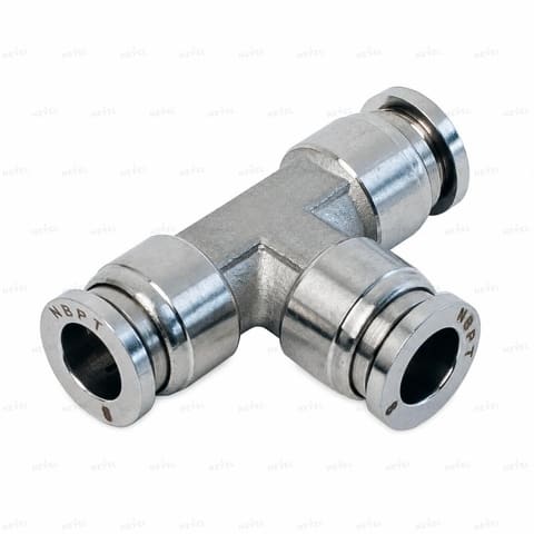 MPE-10 Ø10мм Фитинг цанговый тройник металлический — 1