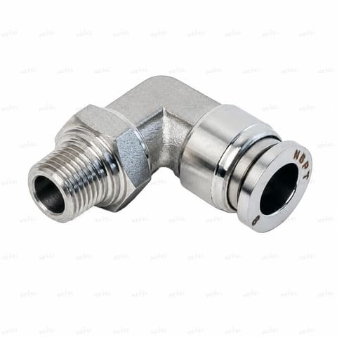 MPL 8-01 Ø8мм G1/8 Фитинг цанговый угловой металлический" — 1