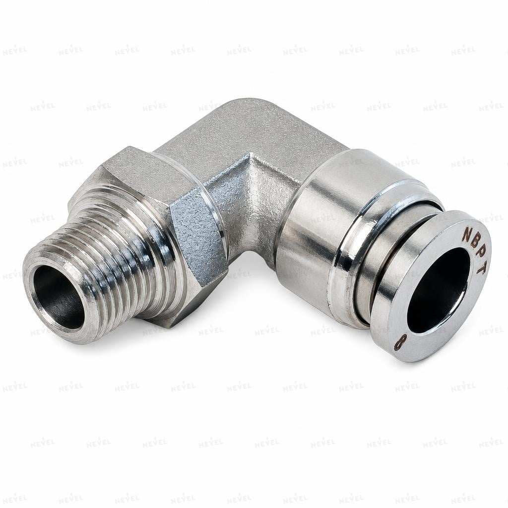 MPL 8-04 Ø8mm G1/2 burchakli metall tsangli fiting"
