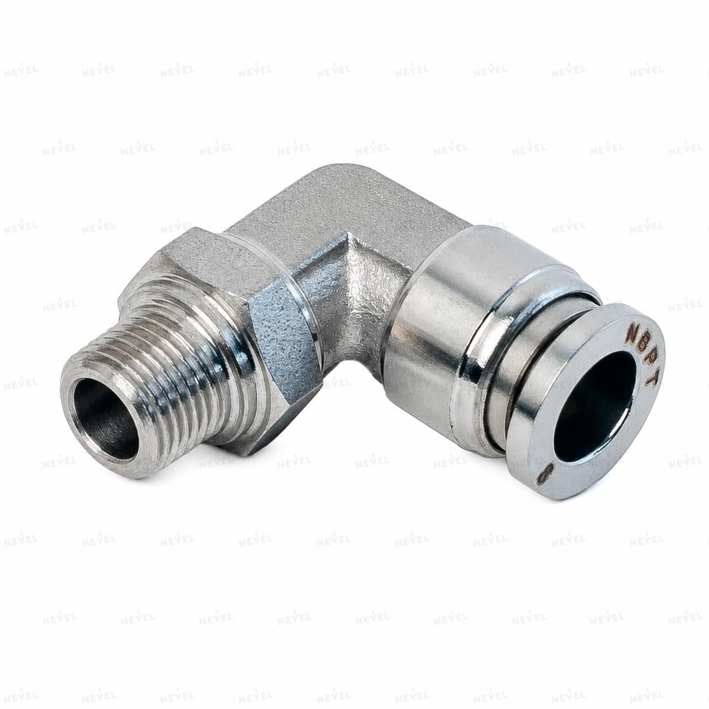 MPL 10-03 Ø10мм G3/8 Фитинг цанговый угловой металлический"