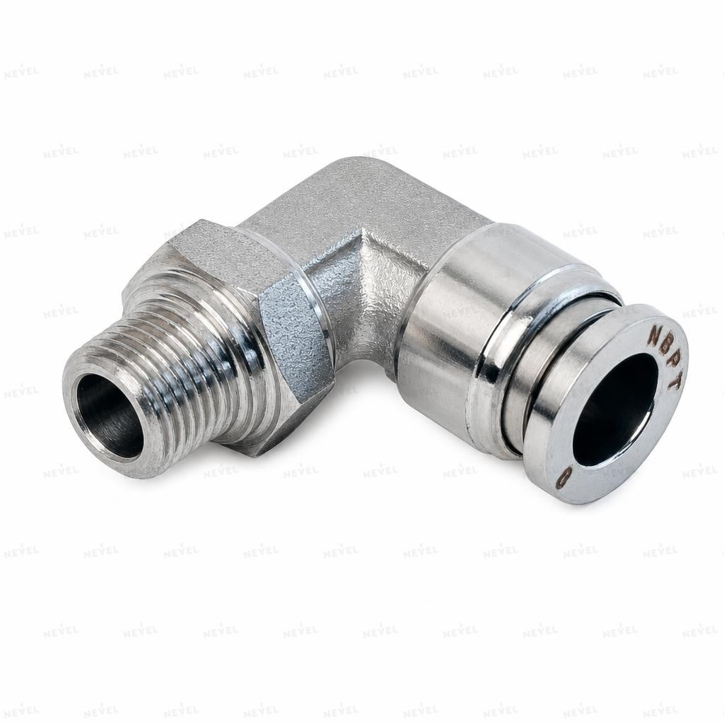 MPL 12-02 Ø12мм G1/4 Фитинг цанговый угловой металлический"
