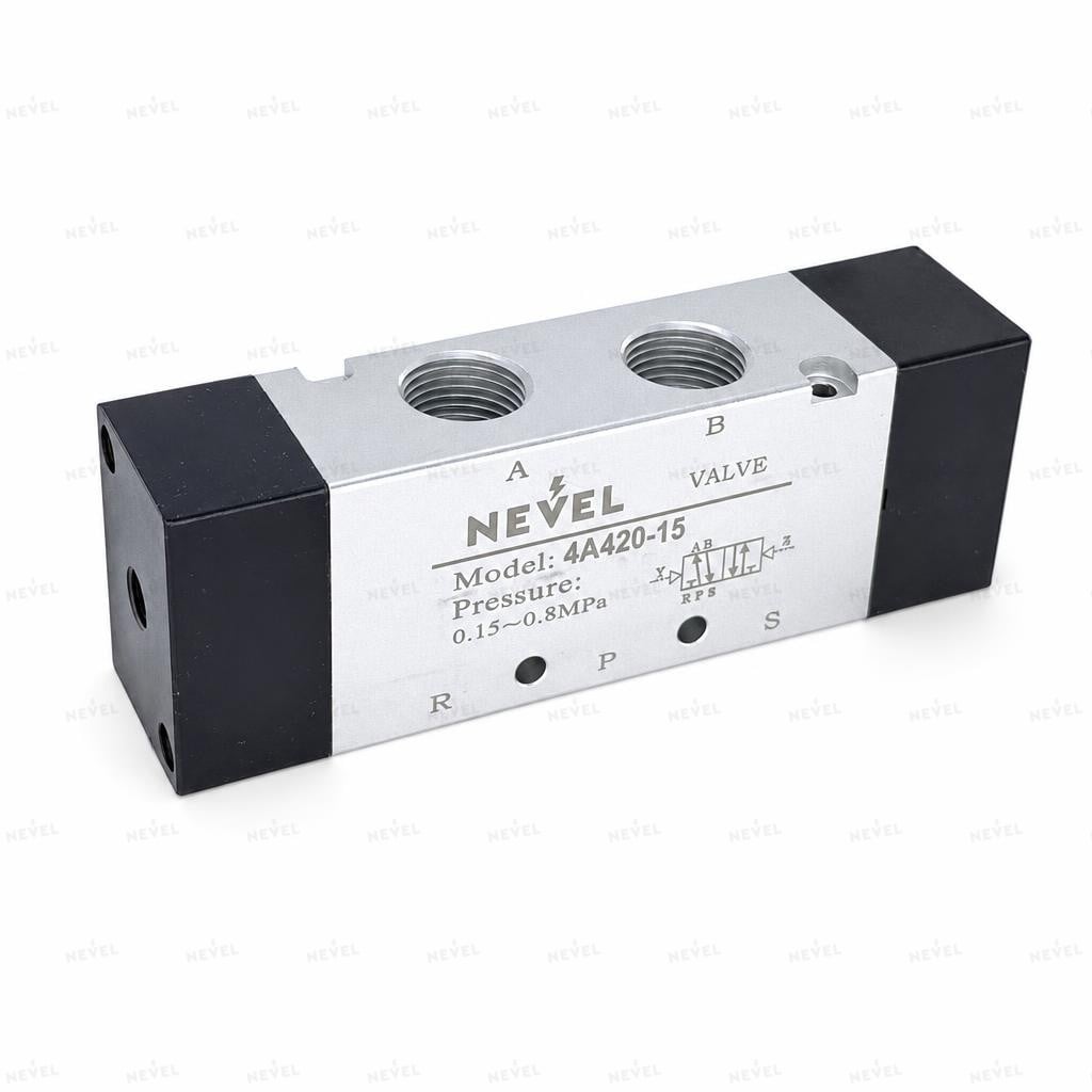 4A420-15 Пневмораспределитель пневмоуправляемый 5/2 G1/2"