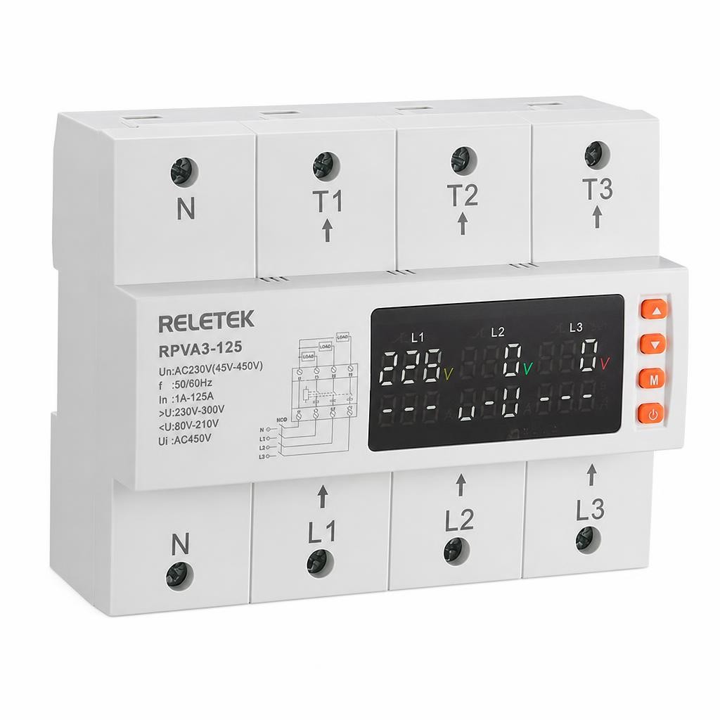 RPVA3-125A 125А 3ф Реле напряжения Reletek