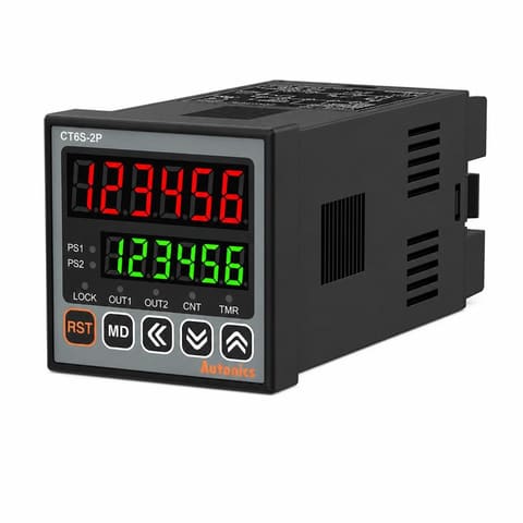 CT6S-2P4 100-240VAC Счётчик-таймер цифровой 48x48 Autonics