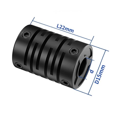 LR2-D-D15L22 Ø6/6мм Муфта гибкая для энкодера пластиковая — 2