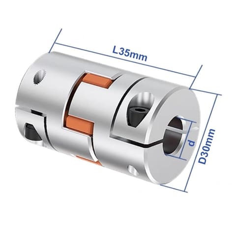 LF-B-D30L35 (3 JAW) Ø10/15мм Муфта кулачковая для энкодера алюминиевая — 2
