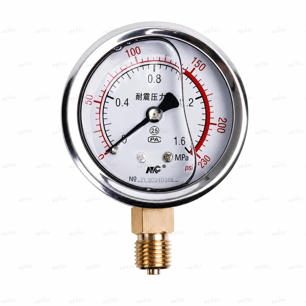 YN-60 0-60MPa G1/4″ manometr, radial ulanish