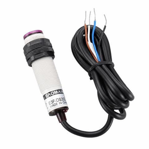 E3F-DS300Y1 NO 90-250VAC Фотоэлектрический датчик диффузный M18 дальность 3м двухпроводной