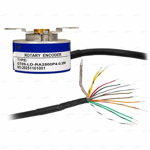 GT09-LD-RA2500P4-0.2M 2500 P/R Line Driver 5VDC Инкрементальный энкодер с полым валом кабель 0,2м — 2
