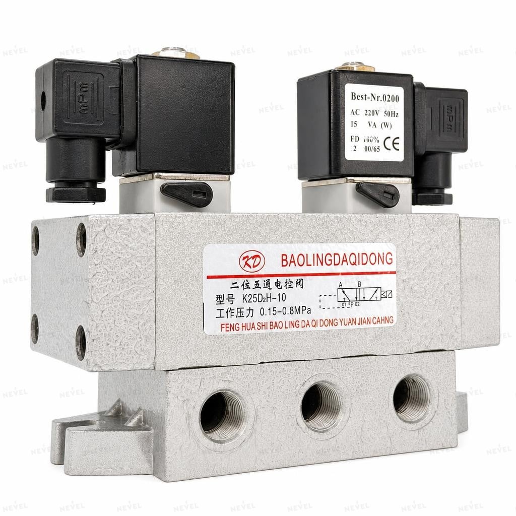 K25D2H-10 220VAC Пневмораспределитель электромагнитный 5/2 G1/2"