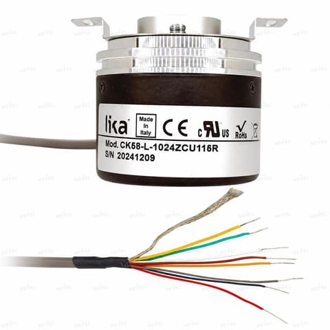 CK58-L-1024ZCU115R 1024 P/R Line Driver 5VDC Инкрементальный энкодер с полым валом Ø15мм LIKA — 2