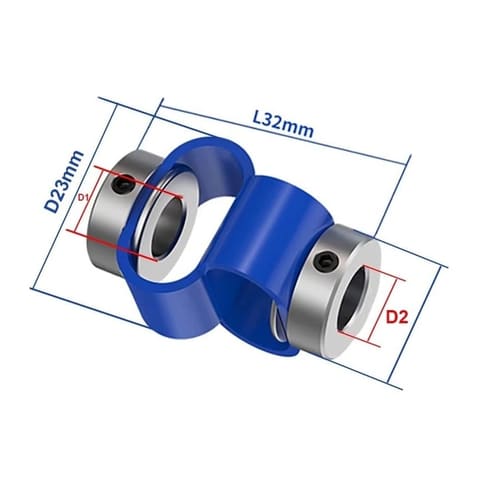 LS-D-D23L32 Ø6/6мм Муфта гибкая для энкодера резиновая — 2