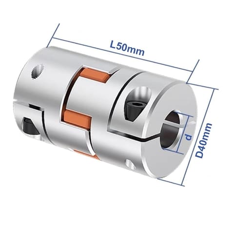LF-B-D40L50 (3 JAW) Ø16/20мм Муфта кулачковая для энкодера алюминиевая — 2
