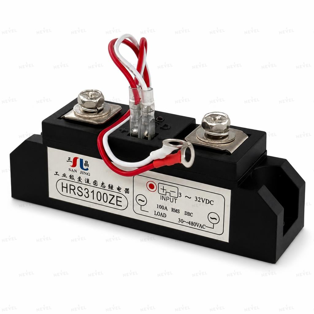 HRS3100ZE 100A 3-32VDC / 30-480VAC bir fazali qattiq jismli rele SSR