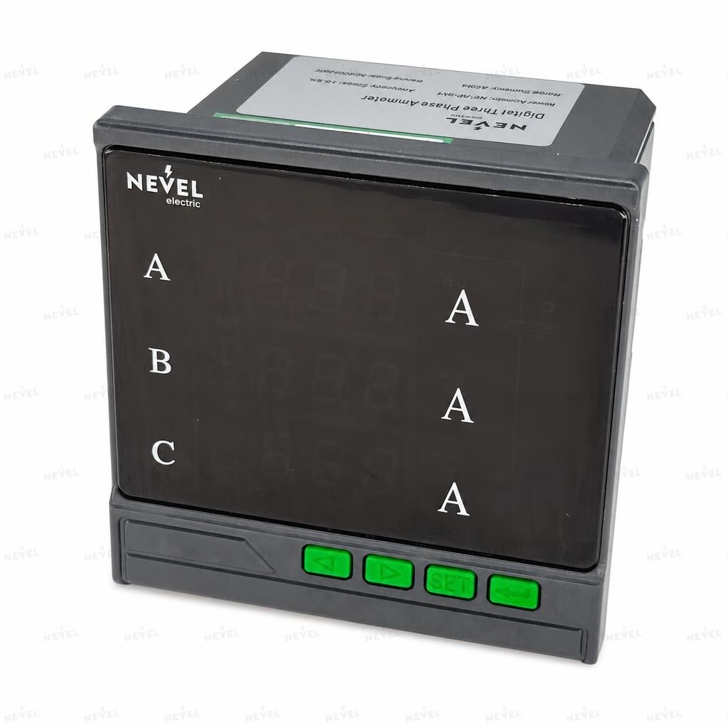 NE194I-9X4 5A 3P Цифровой амперметр 96×96 AC/DC 80-265V