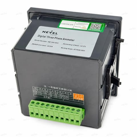 NE194I-9X4 5A 3P Цифровой амперметр 96×96 AC/DC 80-265V — 2