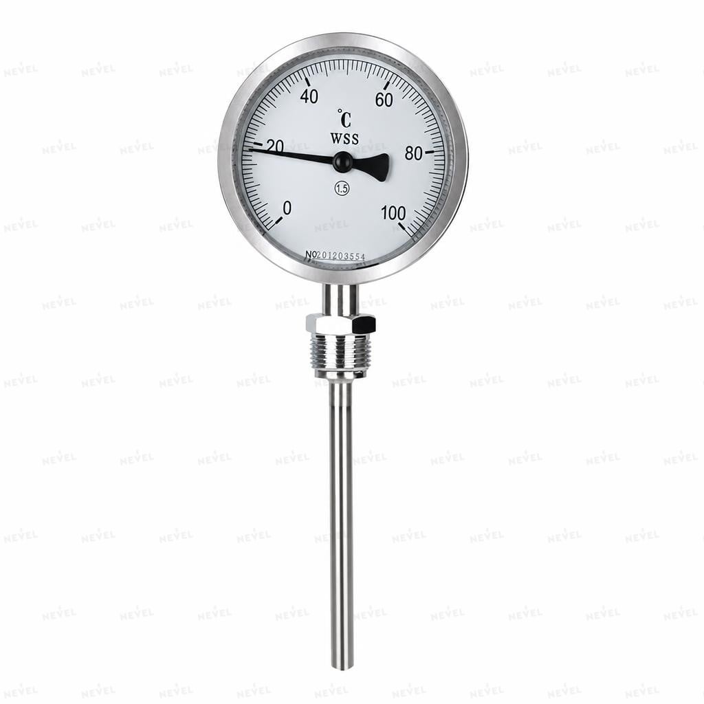 WSS311 0-300°C shtok 5sm bimetall termometr, radial ulanish