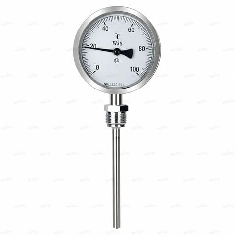 WSS311 0-100°C shtok 15sm bimetall termometr, radial ulanish — 1