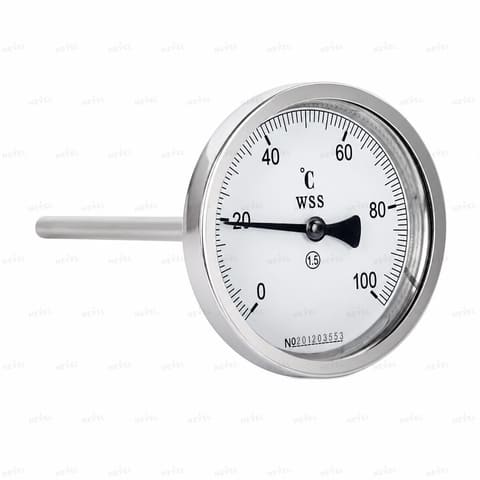 WSS301 0-300°C шток 5см Биметаллический термометр, осевое подключение — 1