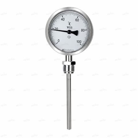 WSS411 0-100°C шток 5см Биметаллический термометр, радиальное подключение — 1