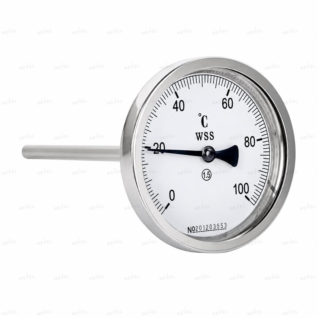 WSS401 -40-60°C шток 5см Биметаллический термометр, осевое подключение