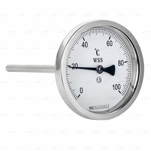 WSS401 0-300°C шток 5см Биметаллический термометр, осевое подключение — 1