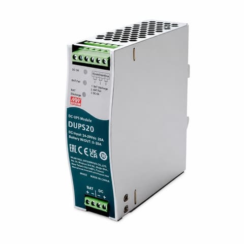 DUPS20 24V 20A Контроллер ИБП DC-UPS на DIN-рейку MEAN WELL