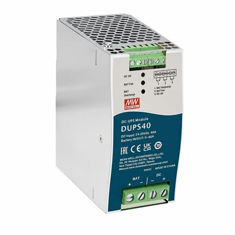 DUPS40 24V 40A Контроллер ИБП DC-UPS на DIN-рейку MEAN WELL