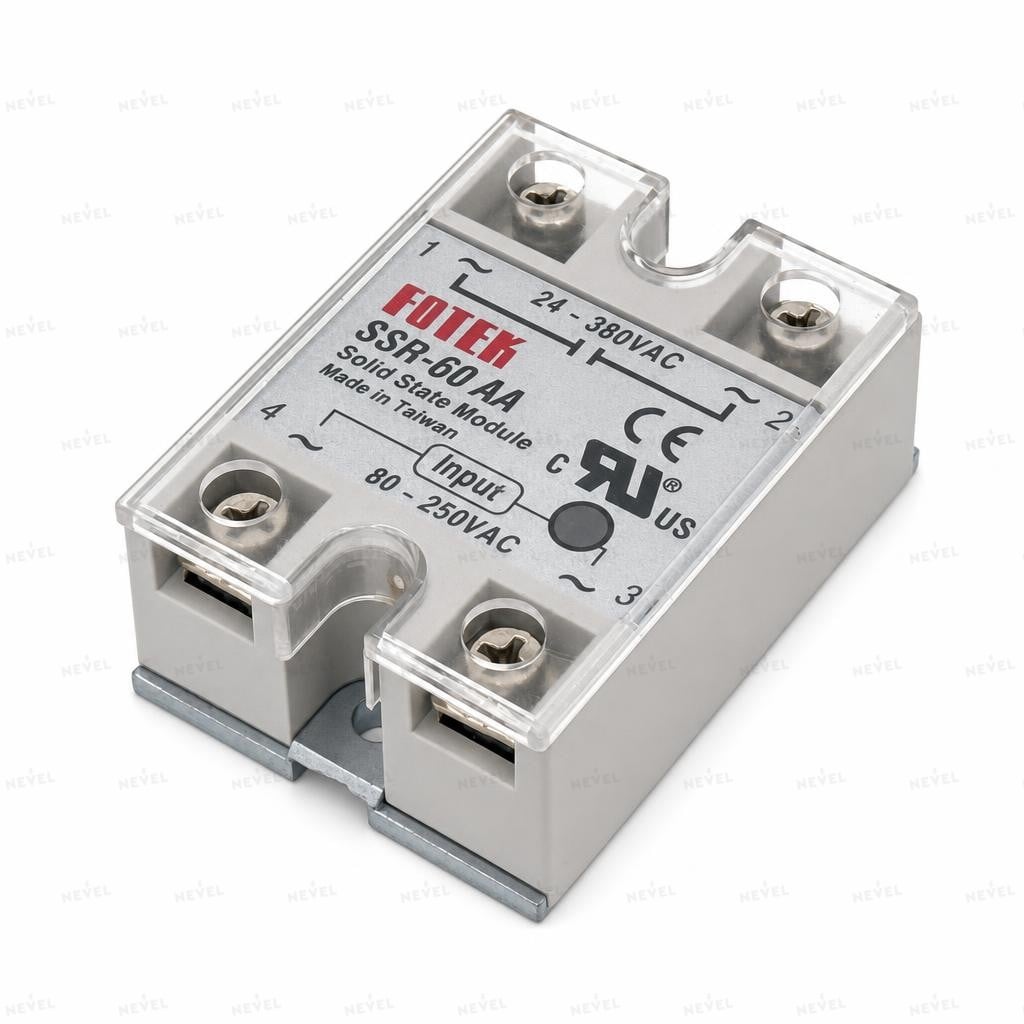 SSR-60AA 60А 80-250VAC / 24-380VAC Однофазное твердотельное реле SSR FOTEK