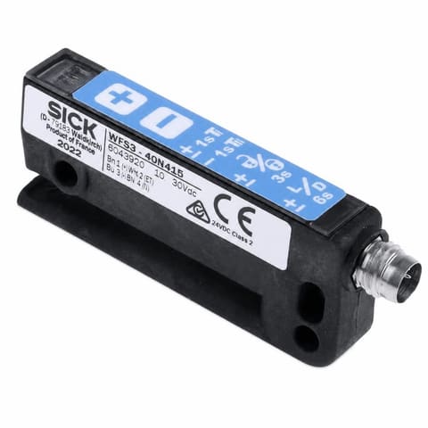 WFS3-40P415 (FC71/OB-M304-0F) NO/NC PNP 10-30VDC Щелевой оптический датчик ширина 40мм с разъёмом