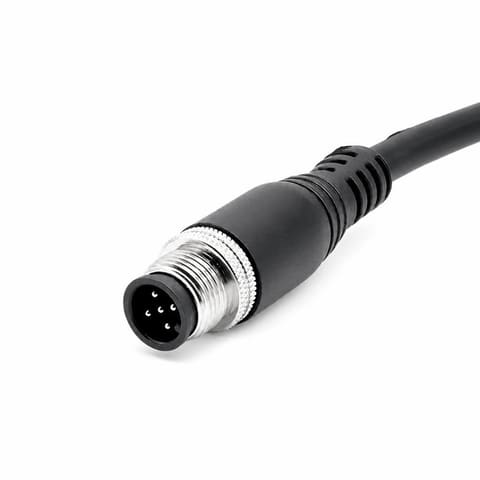 M12 5-pin папа Кабельный разъём прямой, кабель 10 см