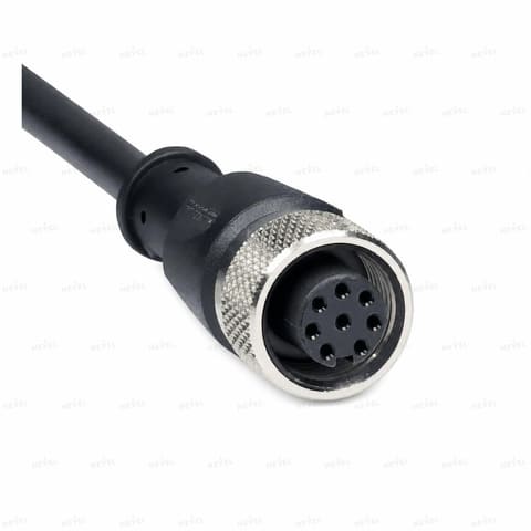 M12 8-pin мама Кабельный разъём прямой, кабель 10 см — 1