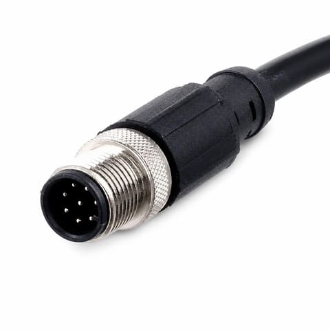 M12 8-pin папа Кабельный разъём прямой, кабель 10 см